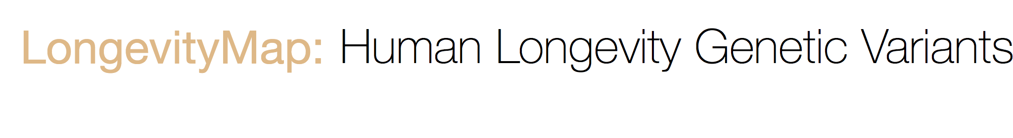 LongevityMap: The human longevity variations database